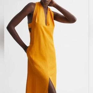 NWT REISS | $290 Alda Plunge Midi Dress